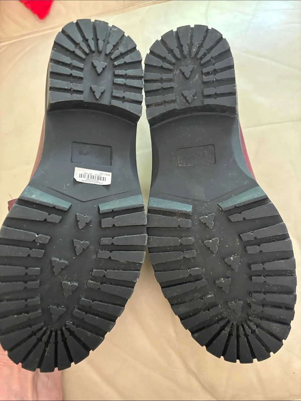 Torrid Burgundy Lug Sole Slip On Penny Loafers Extra Wide Width Size 10.5 WW
